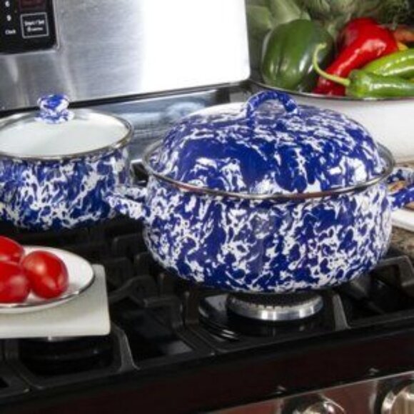 Golden Rabbit Small Cobalt Swirl Dutch Oven (2.5 Quart) Brand New in Box! - Picture 1 of 5